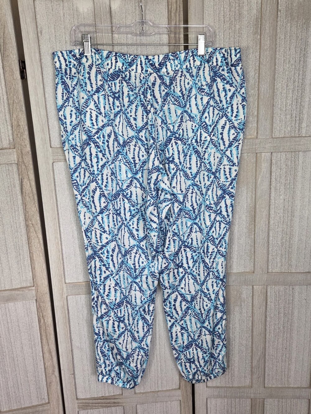 Lilly Pulitzer Piper Island Jogger Pants Women's Size XL Exotic Escapades Tassle - Picture 3 of 12